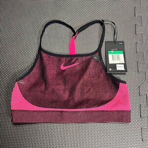 Nike Girls Pink & Black Training Sports Bra XL With Tags